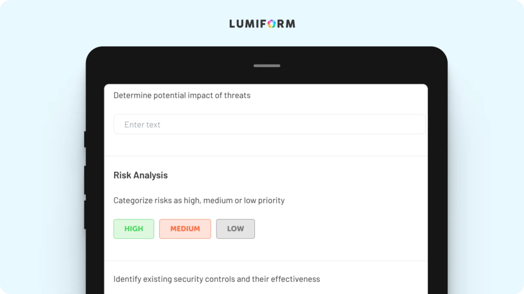 IT security risk assessment template