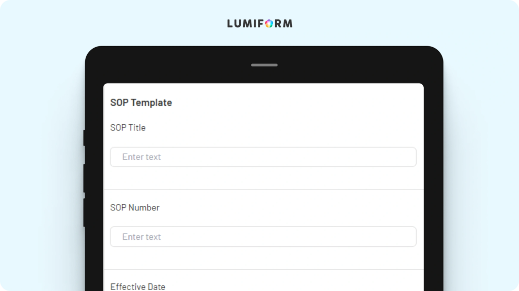 ISO 9001 SOP template