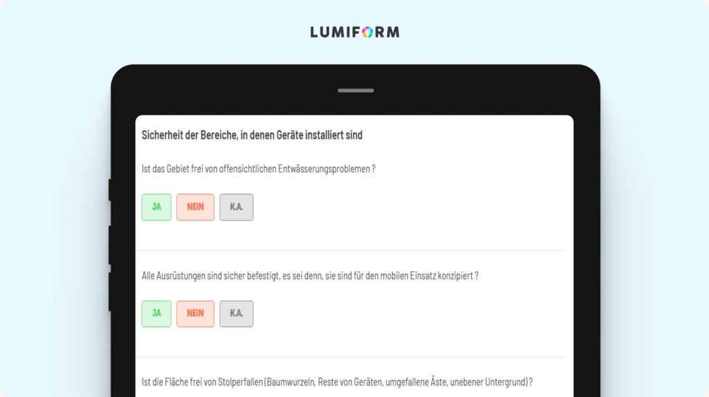Schulhof Spielplatzprüfung Checkliste Vorlage