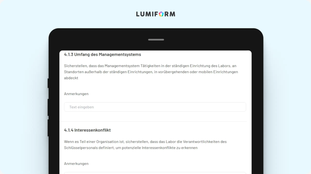 ISO 17025 Internes Audit Checkliste