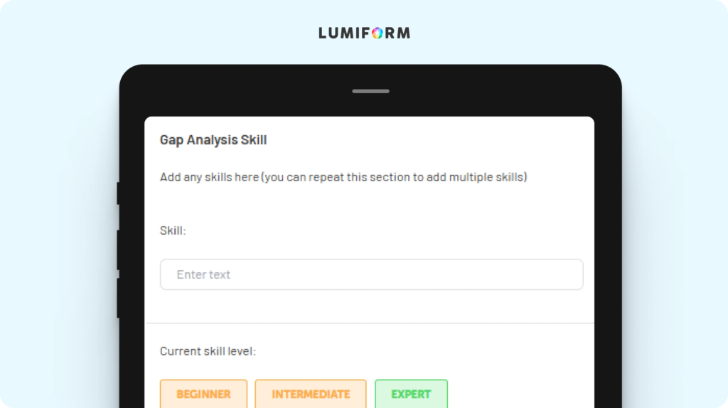 Skills gap analysis template