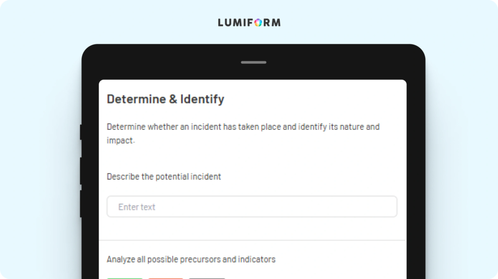 Incident management template