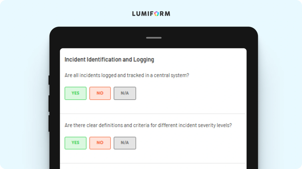 Incident management audit checklist template