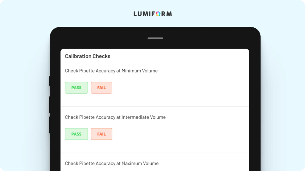 Rainin pipette calibration form