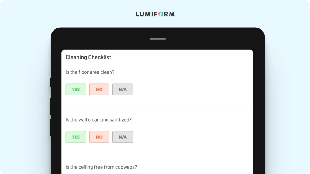 Restroom cleaning checklist