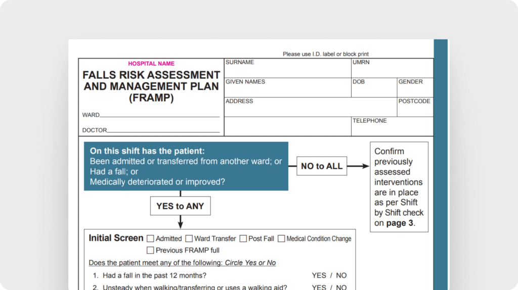 Falls risk assessment and management plan FRAMP (Health.wa.gov.au)