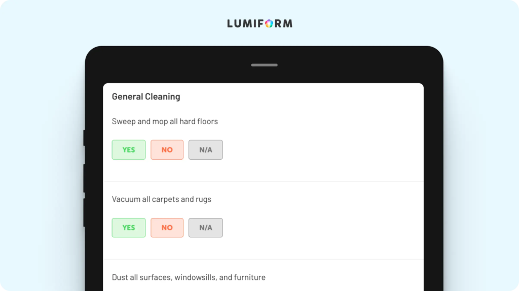Weekly cleaning schedule template