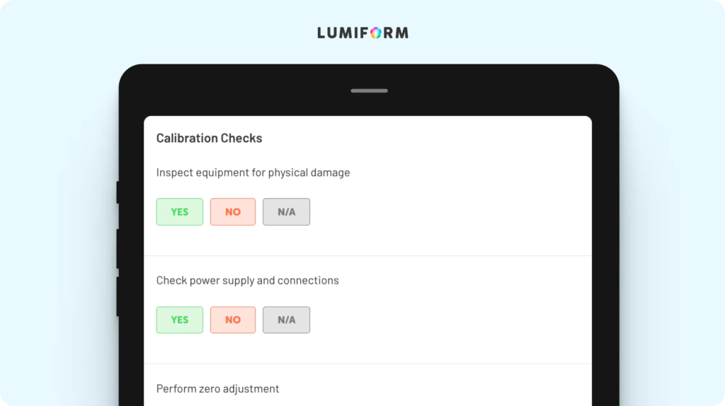 Calibration template