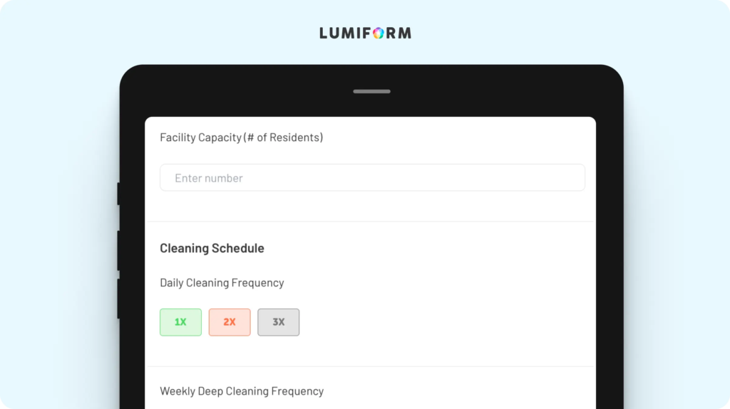 Nursing home cleaning schedule template