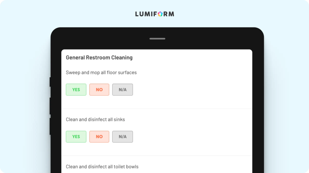 Public restroom cleaning checklist
