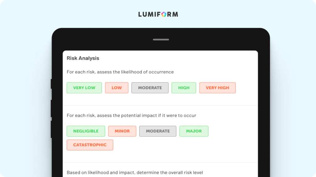 Qualitative risk analysis matrix template