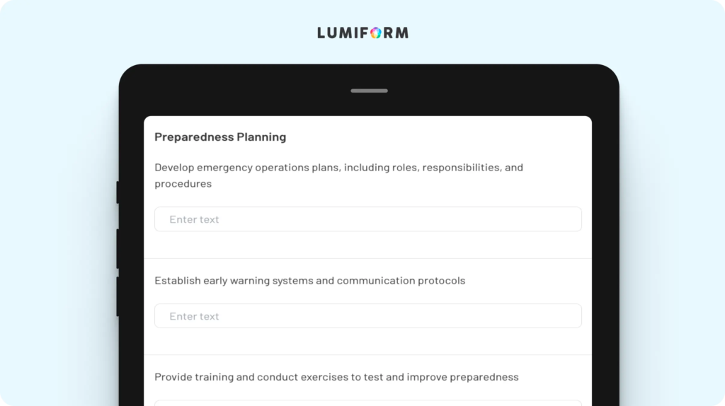 Risk reduction plan template