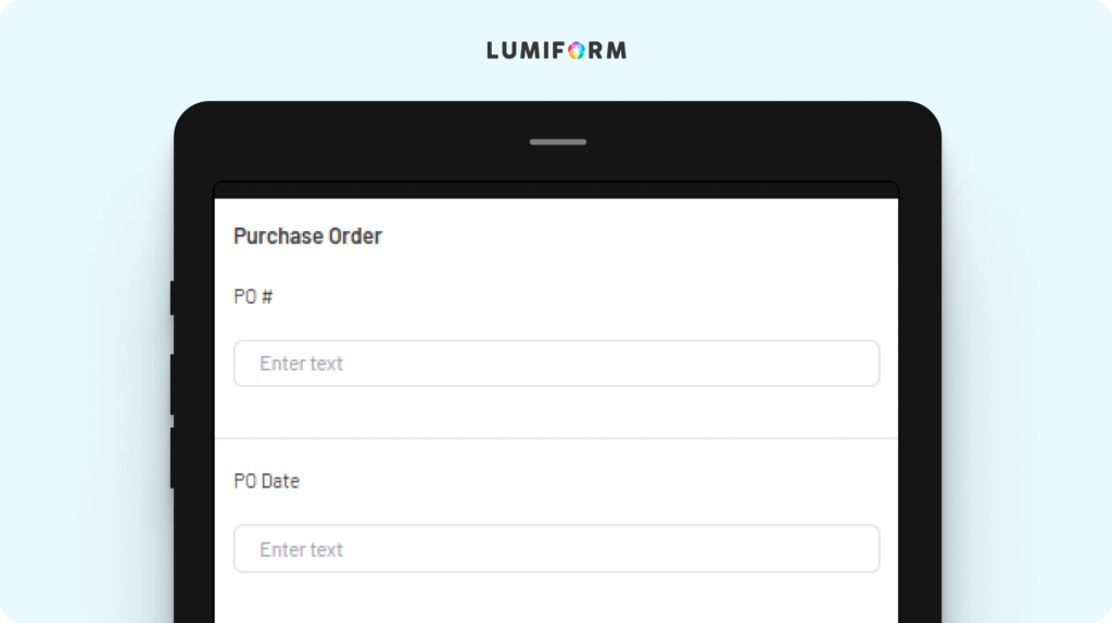Simple purchase order template