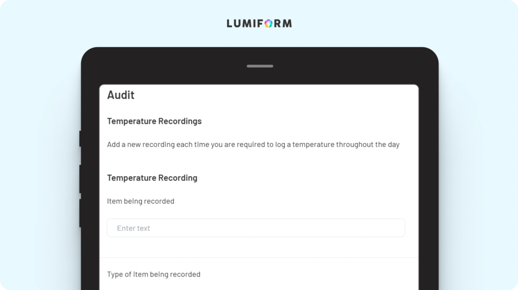 Food temperature log template