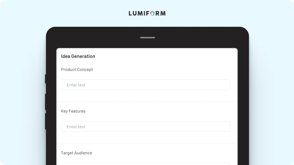 Product development template