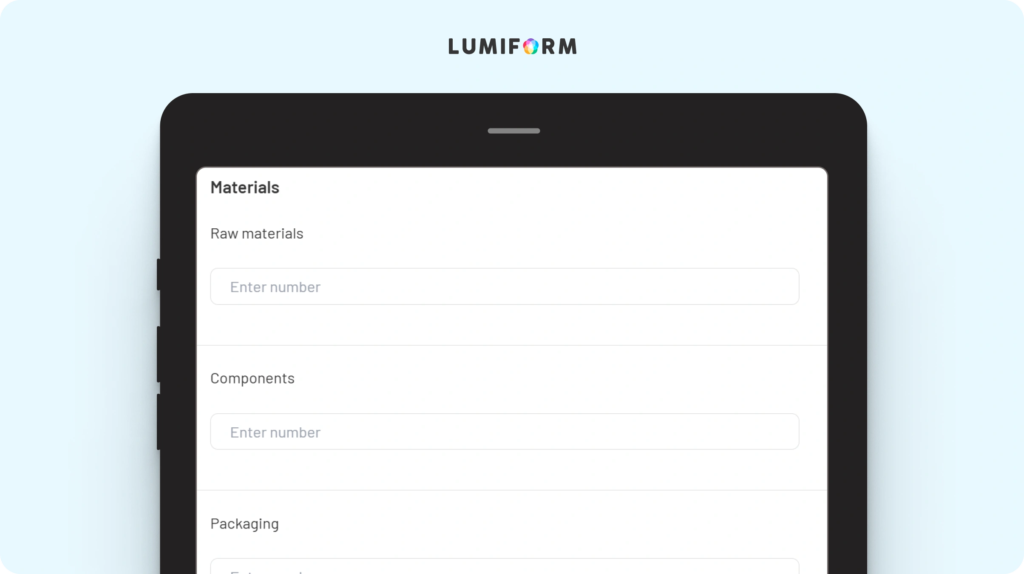 Product development cost estimation template