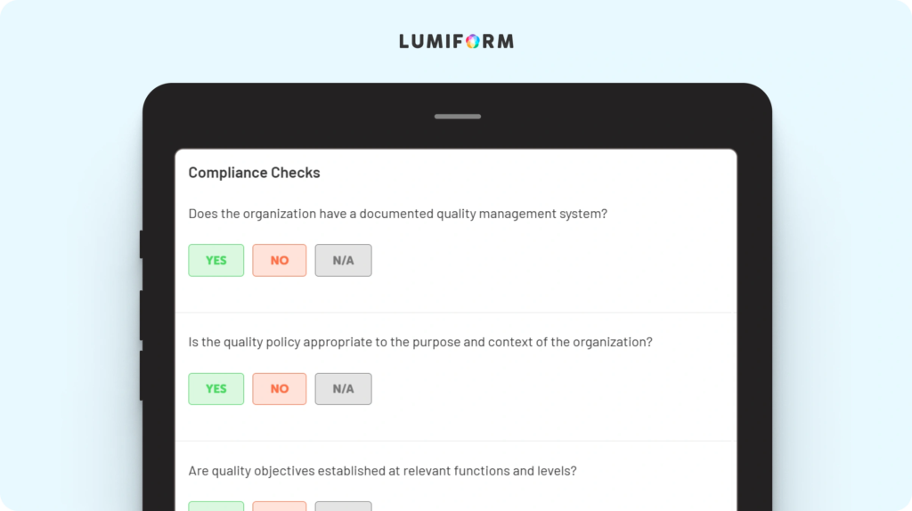 ISO 9000 audit checklist