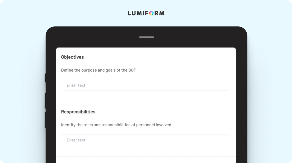 ISO 9000 SOP template