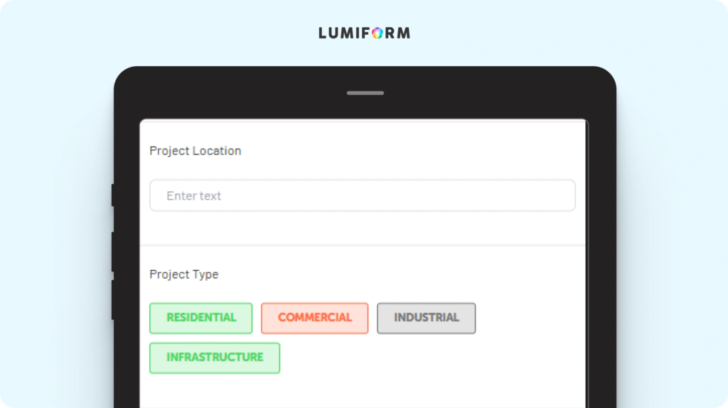 Request for information form construction template