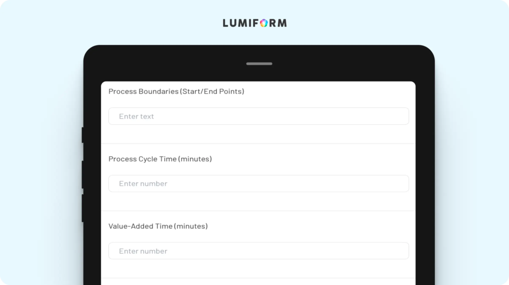 Manufacturing value stream mapping template
