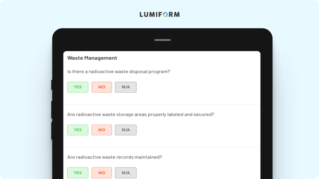 Radiation safety program template