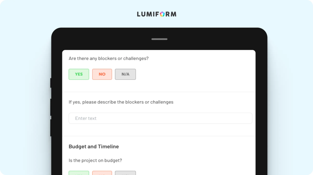 Work in progress meeting template