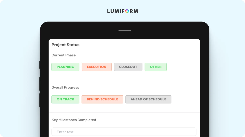 Work in progress report template