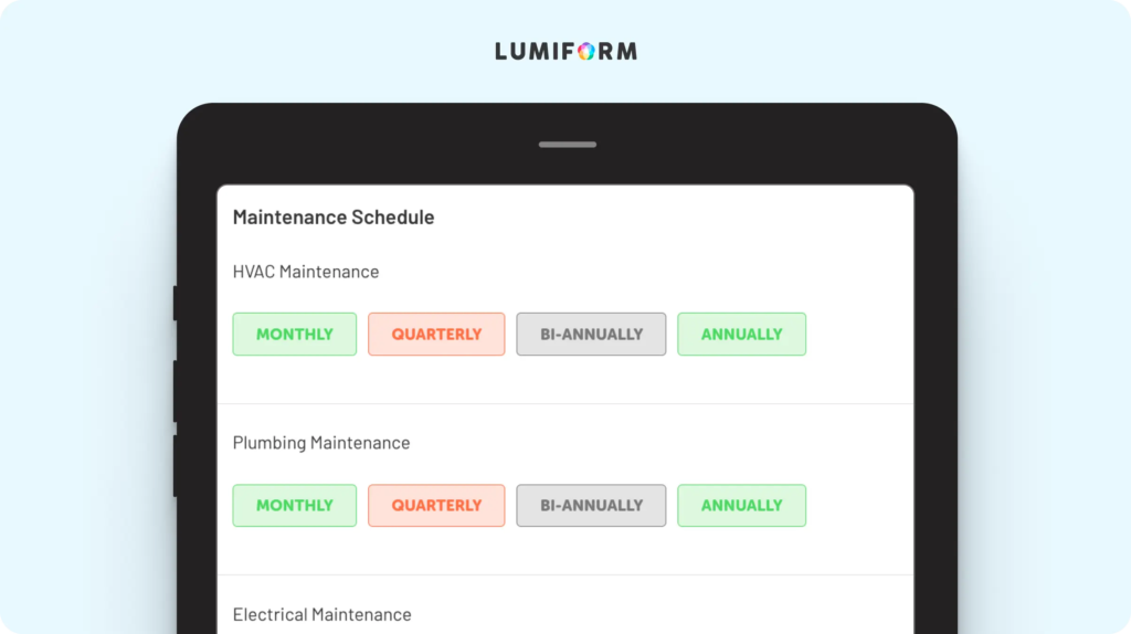5-year building maintenance plan template