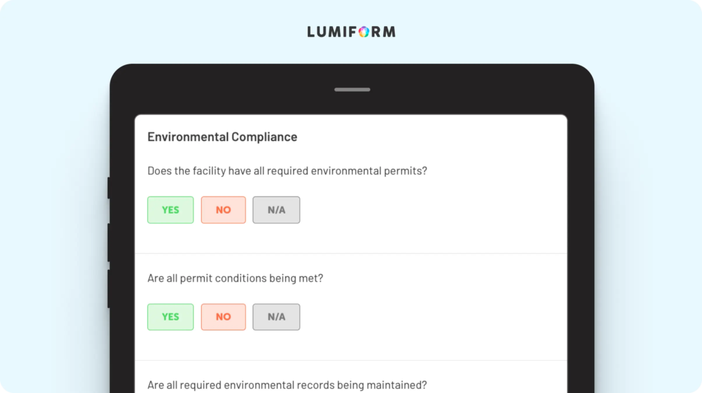 EHS compliance audit checklist