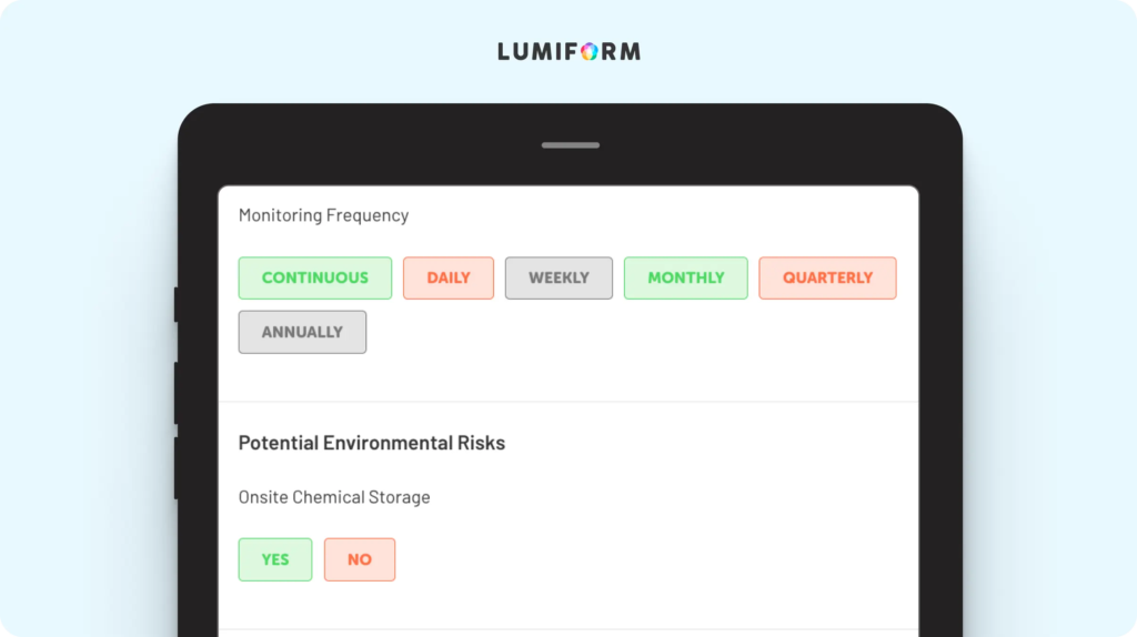 Environmental monitoring risk assessment template