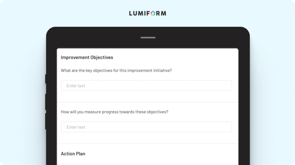 Continuous improvement plan template
