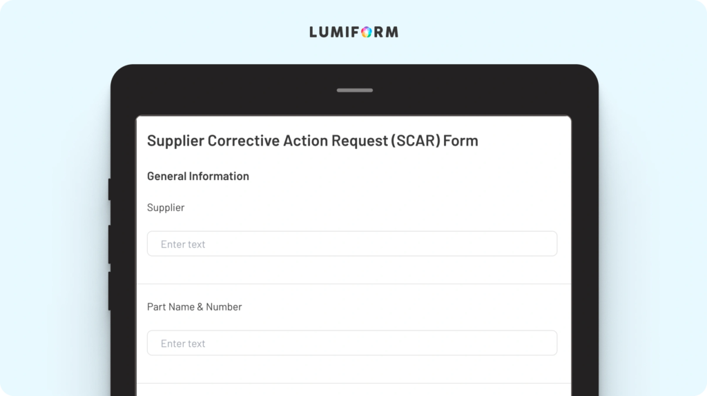 Supplier corrective action request template