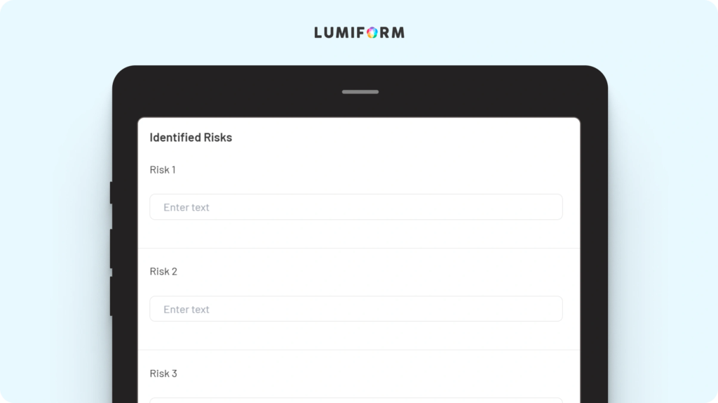 Risk control plan template