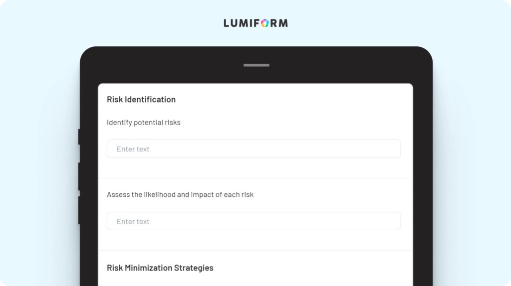 Risk minimization and communication plan template