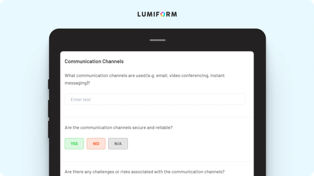 Communication risk assessment template