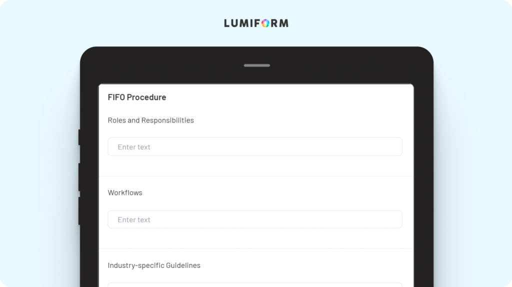 FIFO procedure template