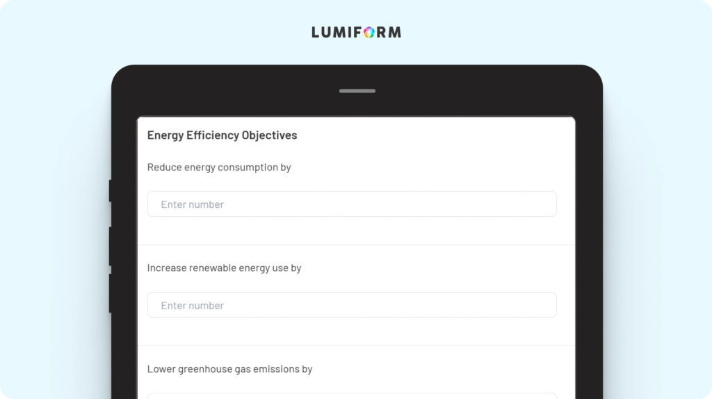 Energy efficiency plan template