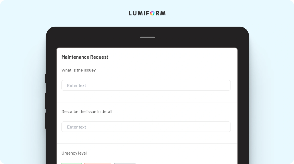 Property maintenance request form