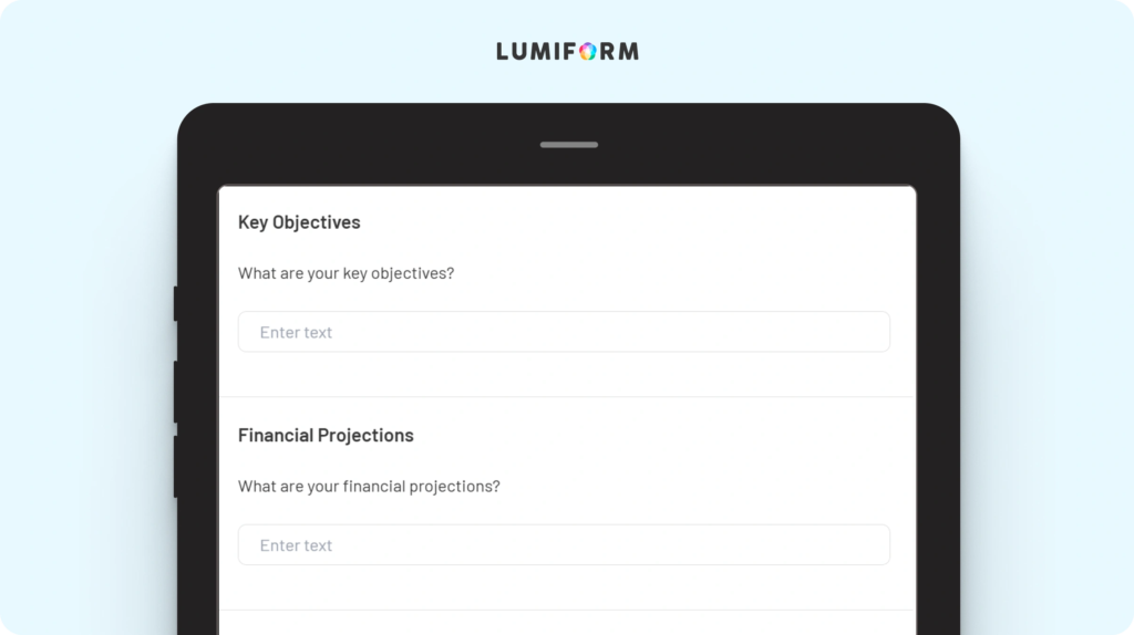 Lean business plan template