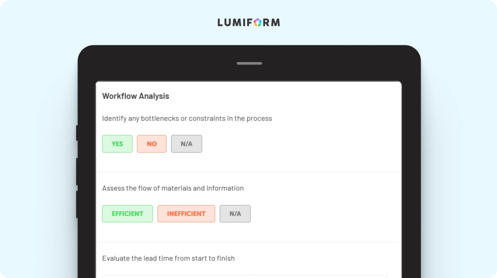 Lean assessment template