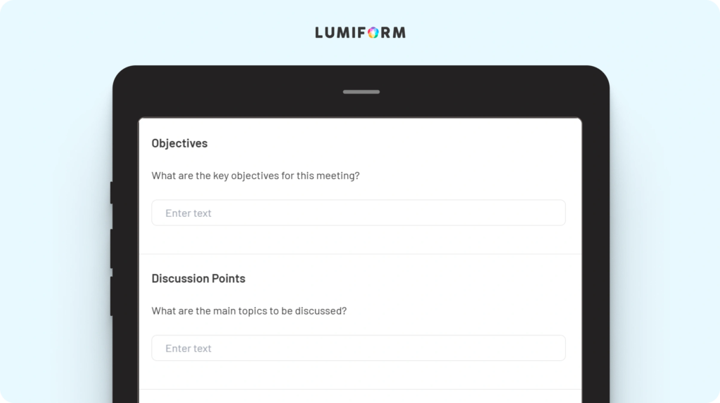 Lean meeting template