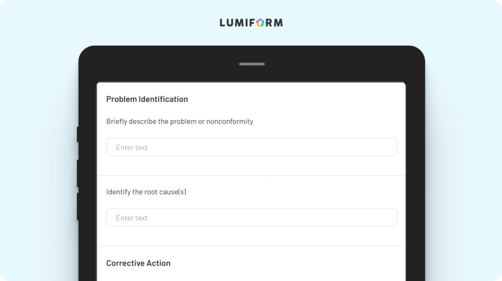 Corrective action preventive action template