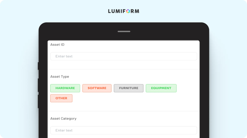Asset inventory management template