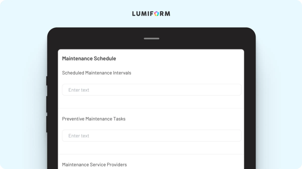 Fleet maintenance plan template