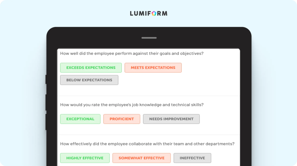 Performance management process template
