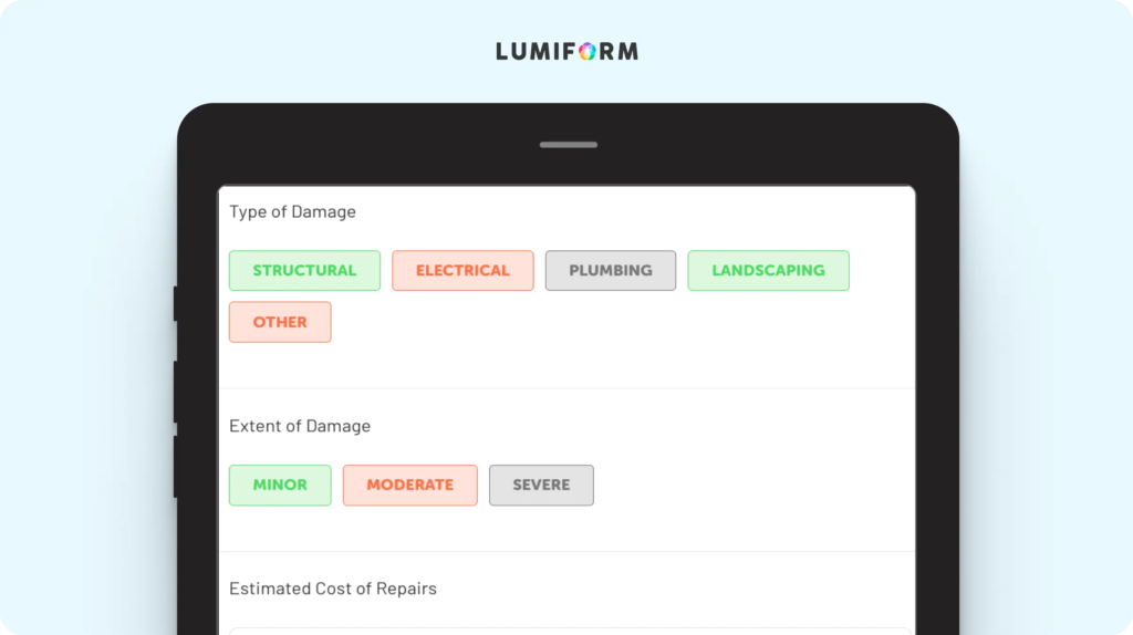 Property damage report template