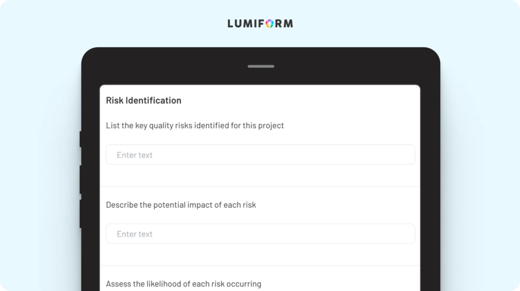 Quality risk management plan template