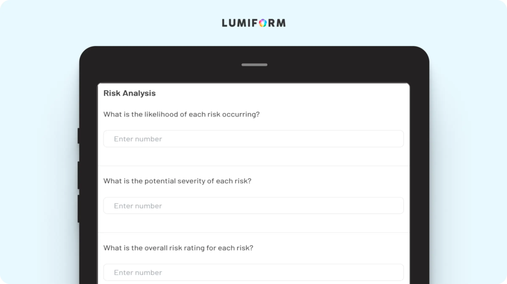 Risk management process template