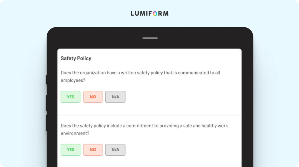 Safety management system template