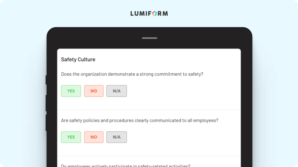 Safety performance evaluation template